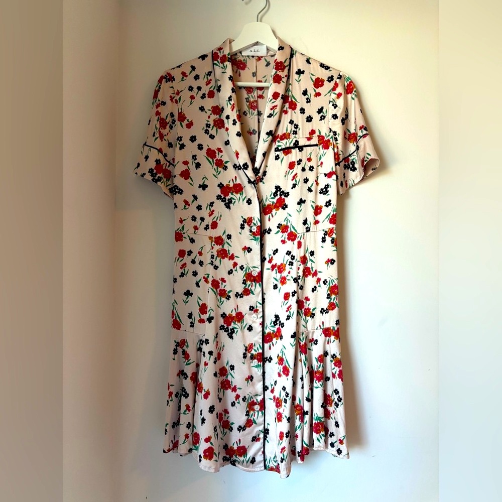 ALC Floral Silk Dress / Size 2